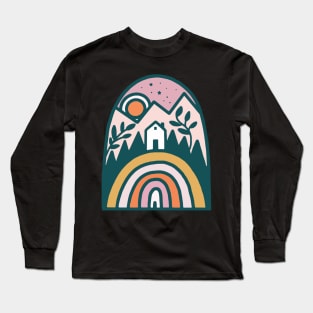 Rainbow Mountain Home Long Sleeve T-Shirt